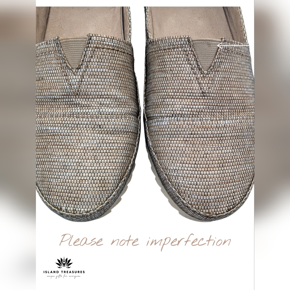 Vaneli Veve Neutral Camel Raffia Upper Beige Sz8M Women Textured Loafers - Picture 14 of 17